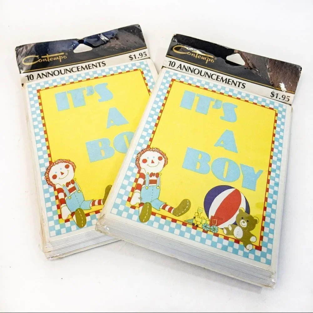 NOS Vintage “It’s a Boy!” Birth Announcements
